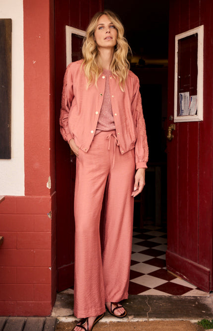 Tramontana Top Jumper Sequins Dusty Rose C46-20-602 3 Stretchshop.nl