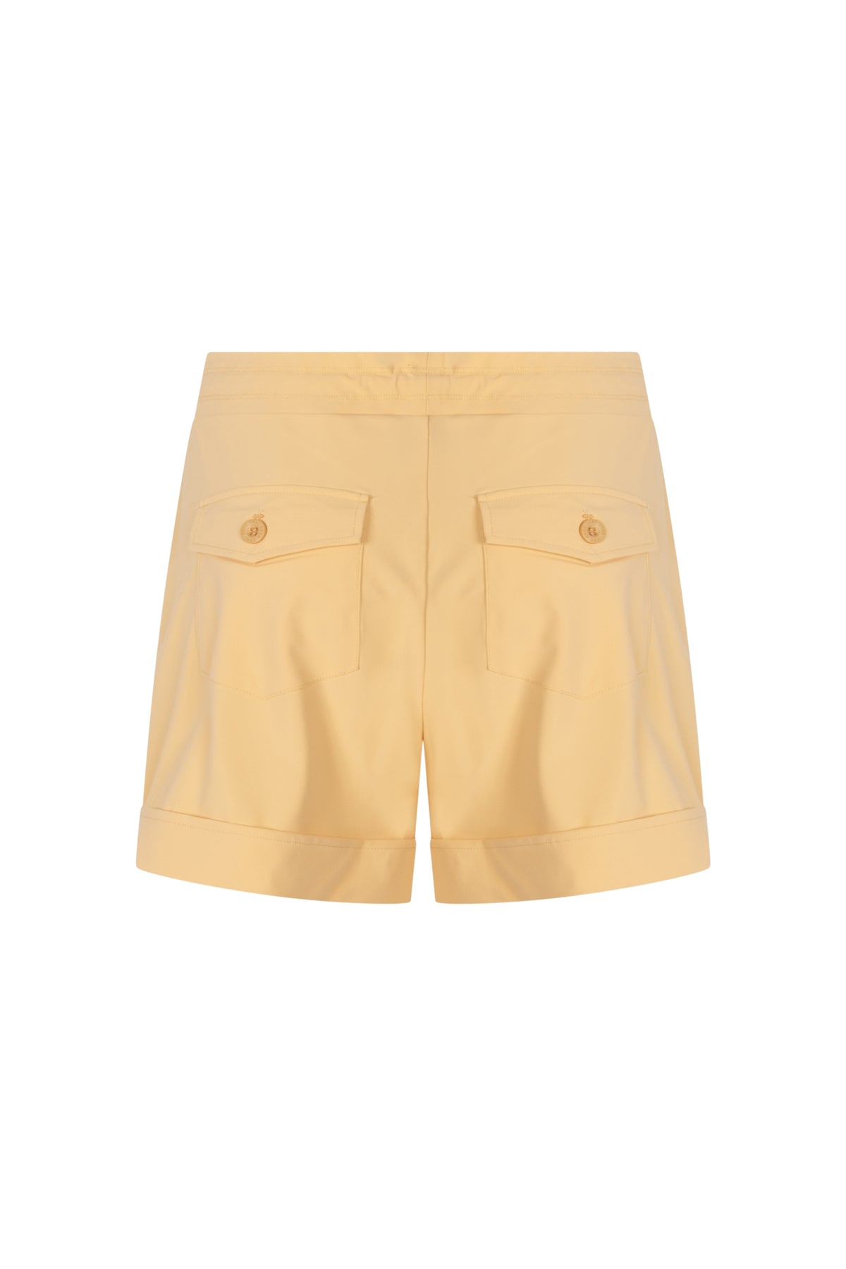 Zoso Celine reisshort in apricot, lichtgewicht en comfortabel, perfect voor reizen en ontspannen dagen.