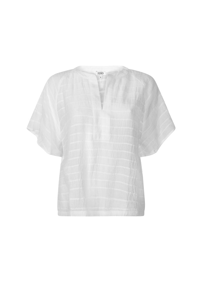 Zoso Blouse Desi White 263 Stretchshop.nl