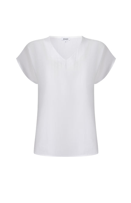 Zoso Blouse Emma White 263 Stretchshop.nl