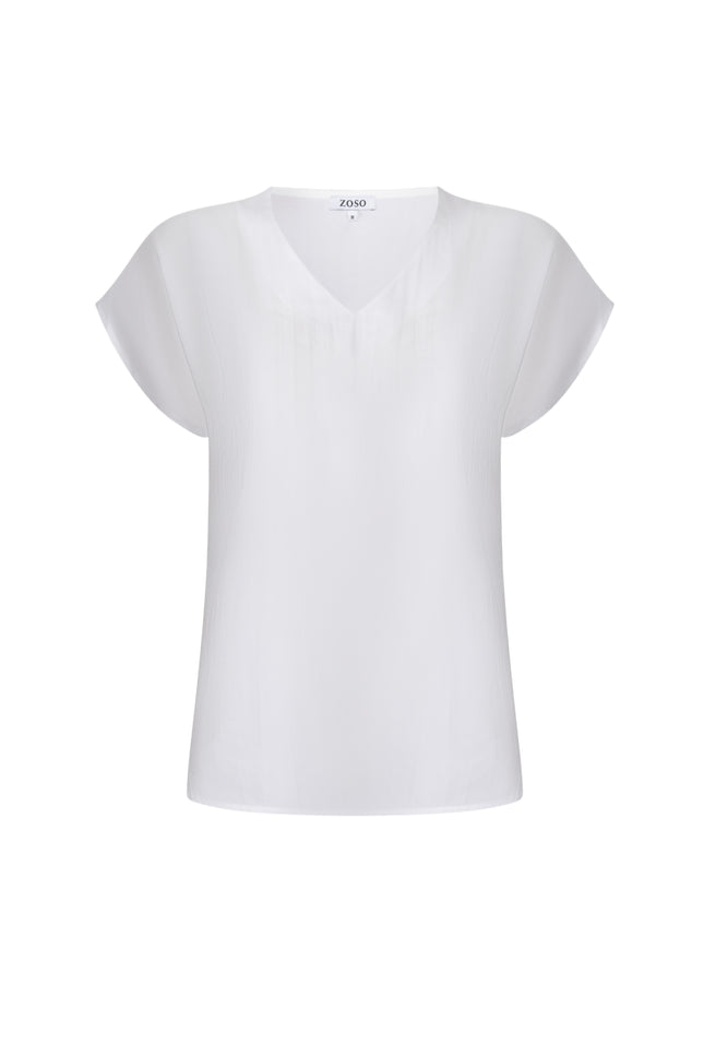 Zoso Blouse Emma White 263 Stretchshop.nl