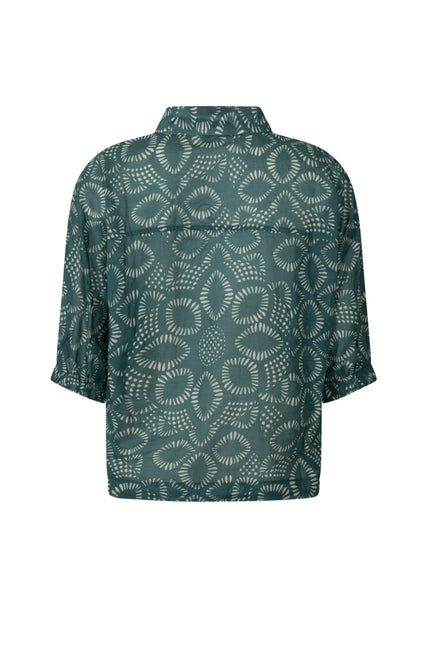 Zoso Blouse Iris Green 263 Stretchshop.nl