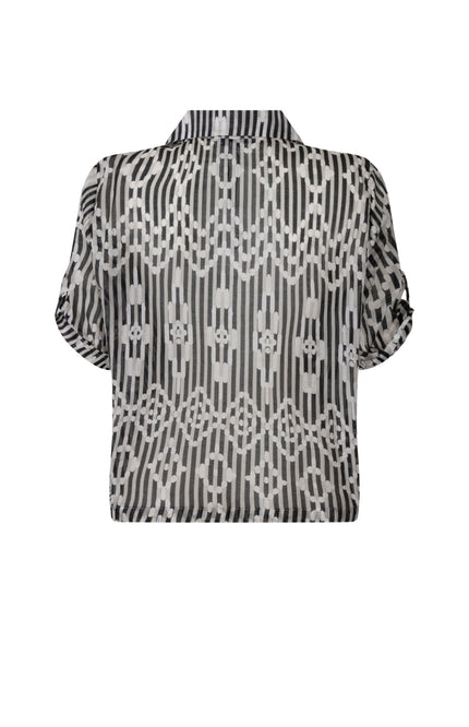 Zoso Blouse Isa Black Sand 263 Stretchshop.nl