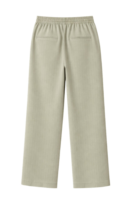 Elvira Casuals Broek Jessie Sage Stripe Linnen Stretchshop.nl