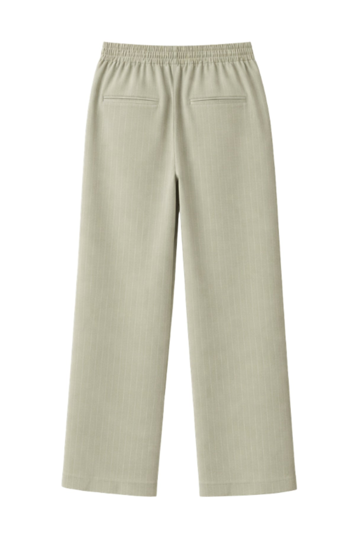 Elvira Casuals Jessie Sage Stripe linnen broek met strepen, comfortabele pasvorm en stijlvolle look, zichtbaar in de afbeelding