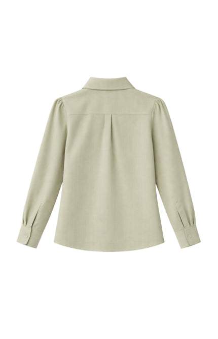 Elvira Casuals Blouse Jessie Sage Stripe Linnen Stretchshop.nl