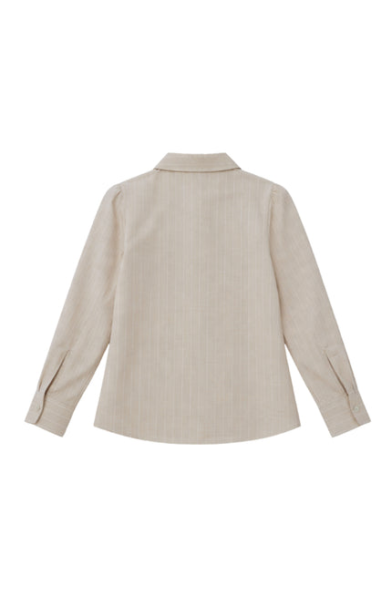 Elvira Casuals Blouse Jessie Sand Stripe Linnen Stretchshop.nl