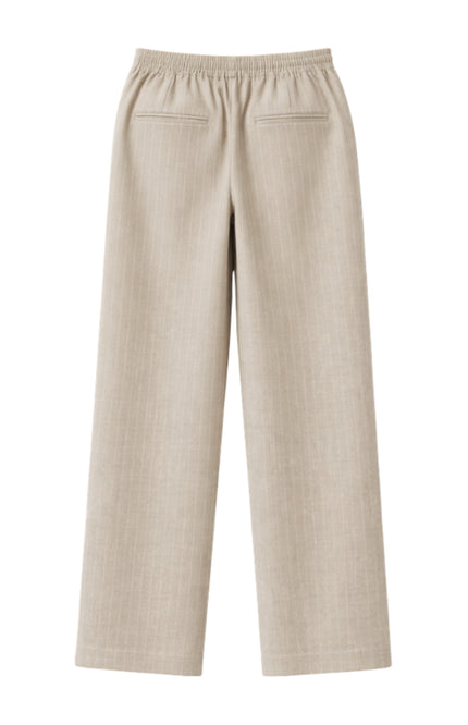 Elvira Casuals Broek Jessie Sand Stripe Linnen Stretchshop.nl