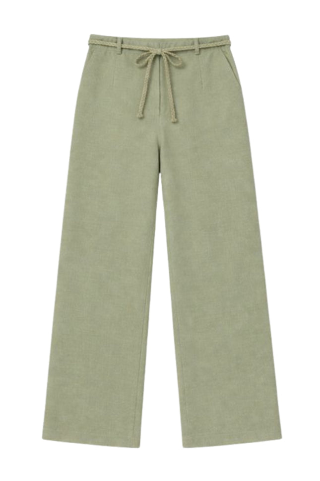 Elvira Casuals Broek Yara Sage Linnen Stretchshop.nl
