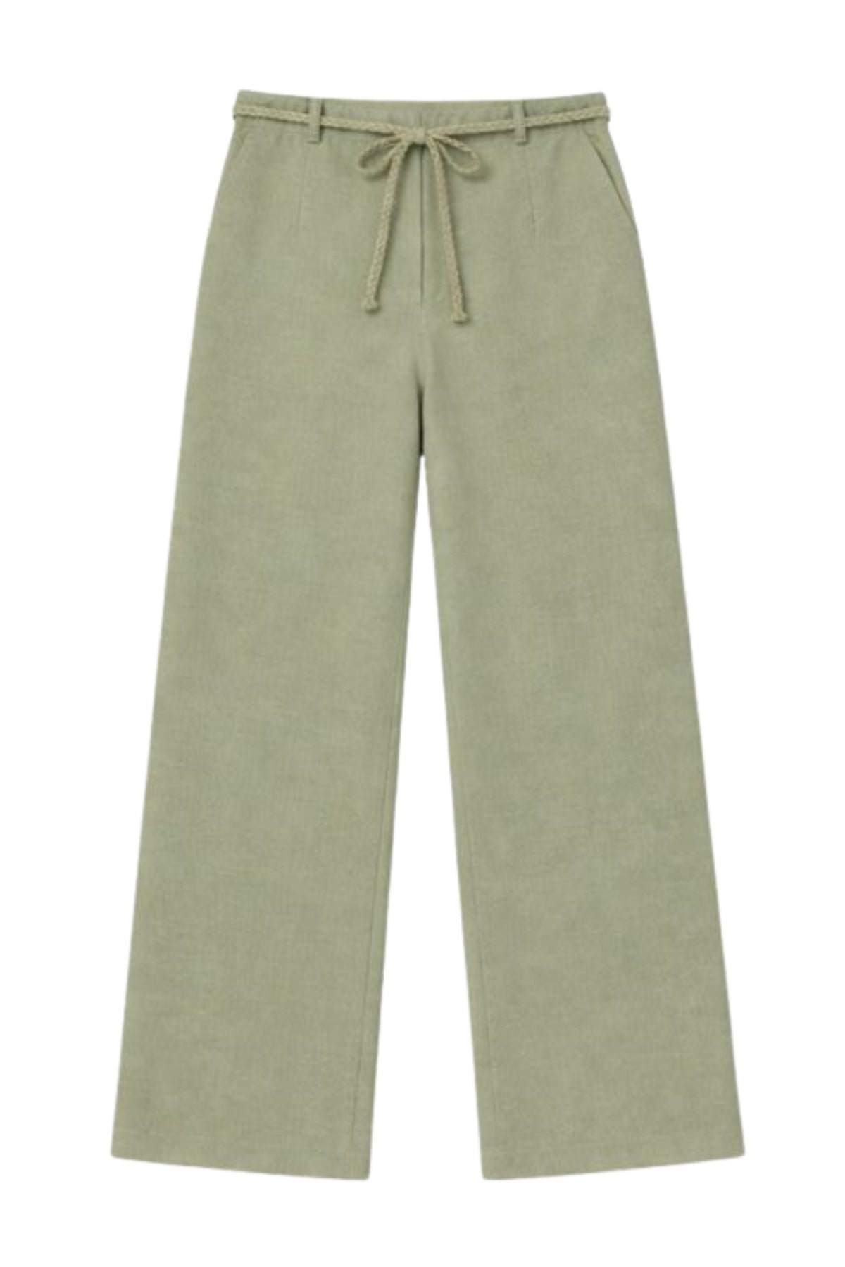 Linnen broek Yara Sage van Elvira Casuals, getoond in een natuurlijke pasvorm met een comfortabele, stijlvolle uitstraling.
