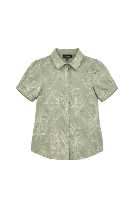 Elvira Casuals Blouse Nadia Sage Stretchshop.nl