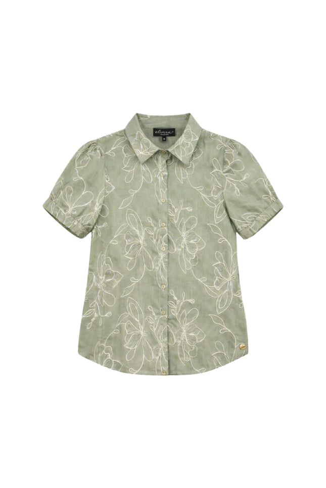 Elvira Casuals Blouse Nadia Sage Stretchshop.nl