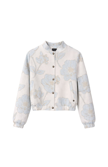 Elvira Casuals Bomber Lesley Blue Flowers Stretchshop.nl
