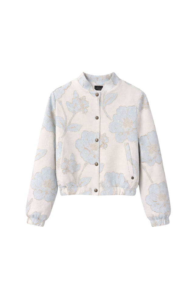 Elvira Casuals Bomber Lesley Blue Flowers Stretchshop.nl