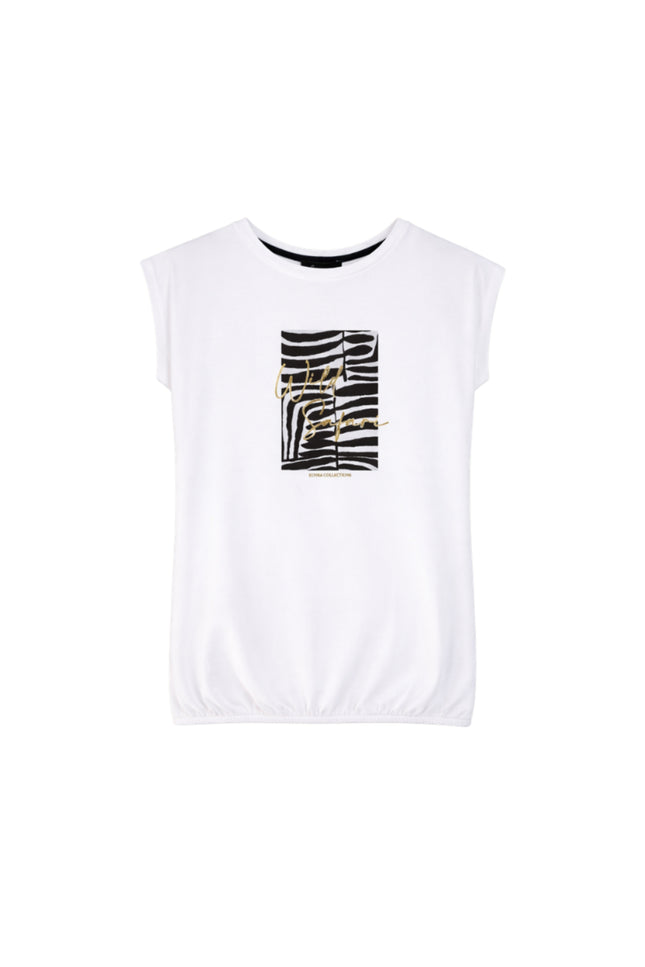 Elvira Casuals T-shirt Safari Offwhite Stretchshop.nl