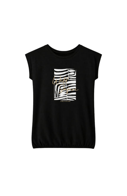 Elvira Casuals T-shirt Safari Black Stretchshop.nl