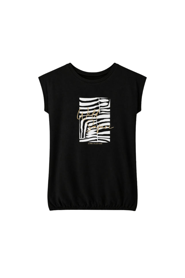 Elvira Casuals T-shirt Safari Black Stretchshop.nl