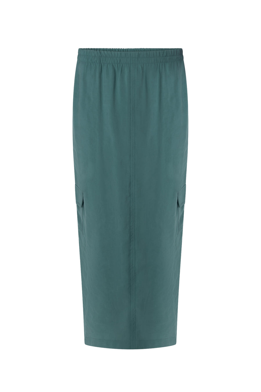 Groene Lola 263 rok van Zoso, stijlvolle rok met een flatterend ontwerp, gedragen door een model, voor een modieuze look.