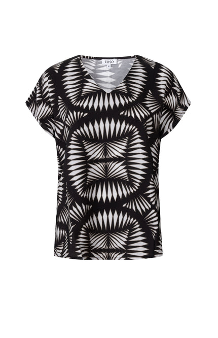 Zoso Blouse Lotte Black Sand 263 Stretchshop.nl