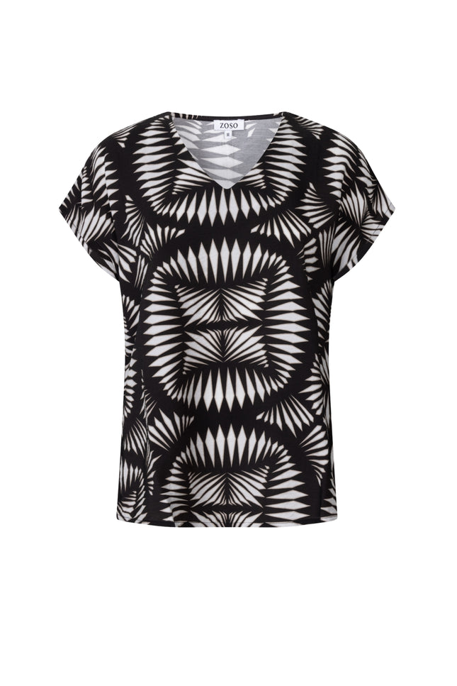Zoso Blouse Lotte Black Sand 263 Stretchshop.nl