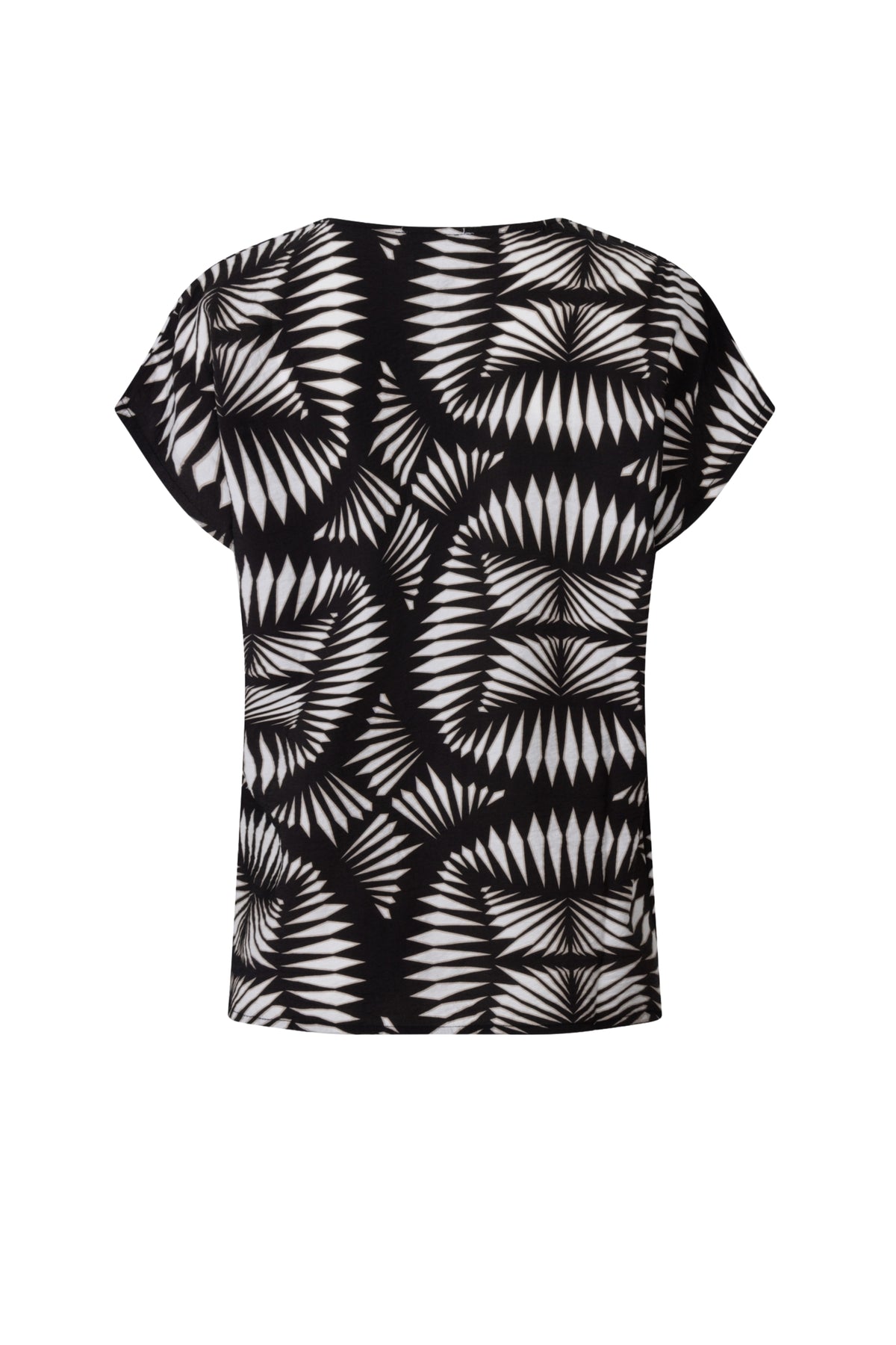 Zoso Lotte zwarte blouse met zandkleurige details, stijlvolle damesblouse met knoopsluiting en lange mouwen.
