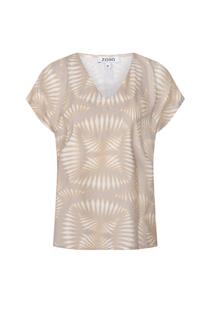 Zoso Blouse Lotte Sand Apricot 263 Stretchshop.nl