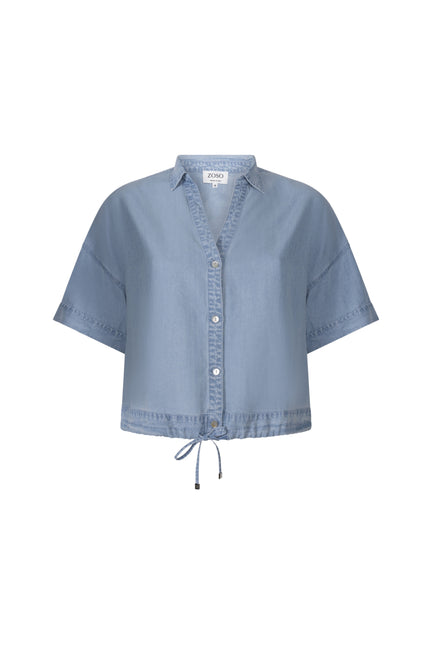 Zoso Blouse Luna Light Denim 263 Stretchshop.nl