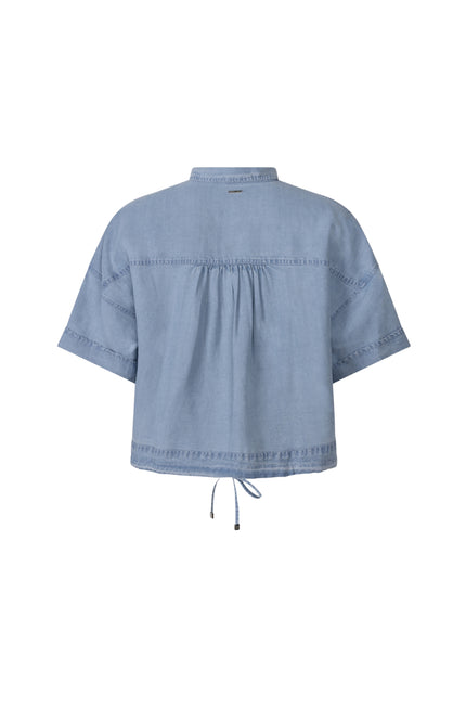 Zoso Blouse Luna Light Denim 263 Stretchshop.nl