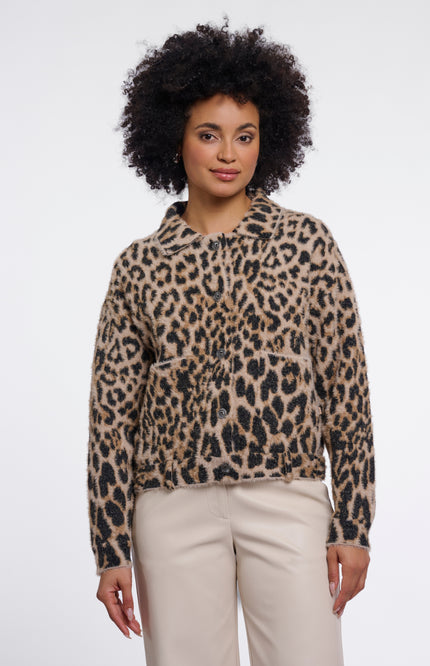 Rino & Pelle Jacket Bubbly Light Leopard Stretchshop.nl
