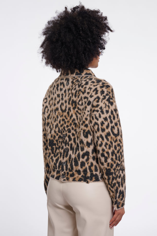 Rino & Pelle Jacket Bubbly Light Leopard Stretchshop.nl