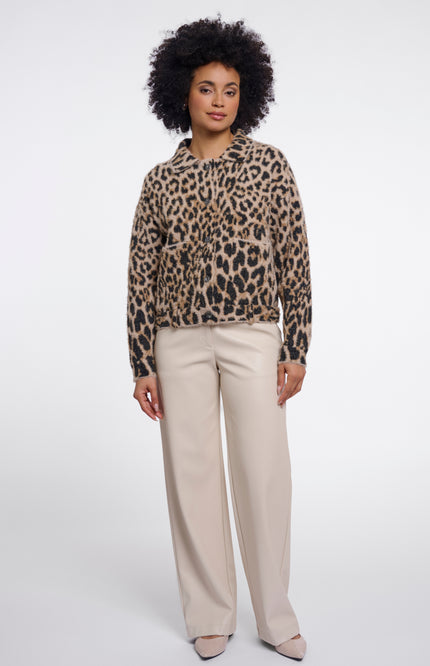 Rino & Pelle Jacket Bubbly Light Leopard Stretchshop.nl