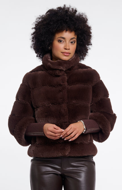 Rino & Pelle Jacket Feline Coffee Roast Stretchshop.nl