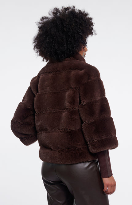 Rino & Pelle Jacket Feline Coffee Roast Stretchshop.nl