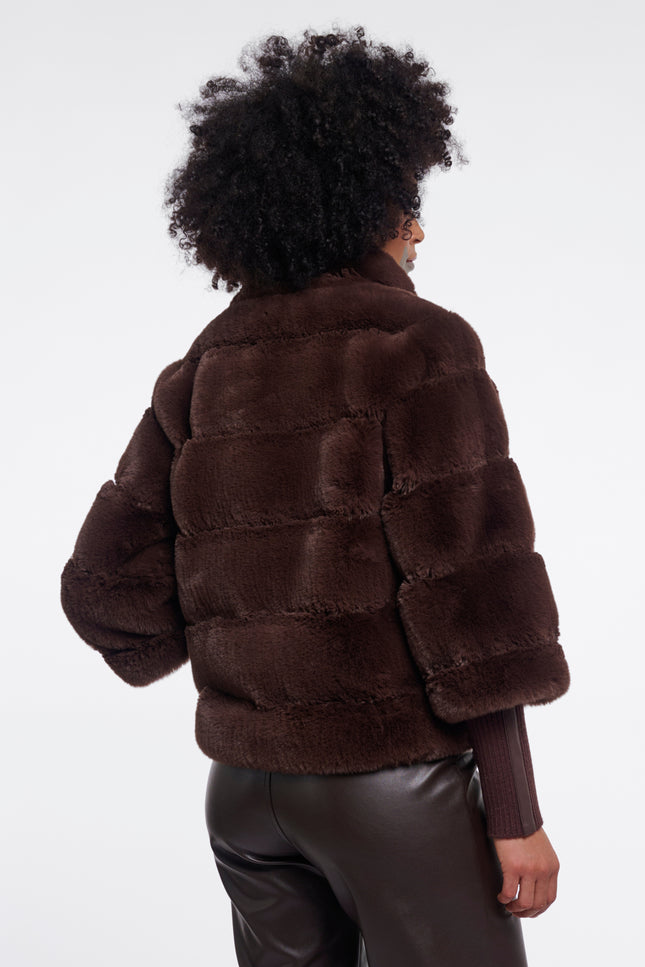 Rino & Pelle Jacket Feline Coffee Roast Stretchshop.nl