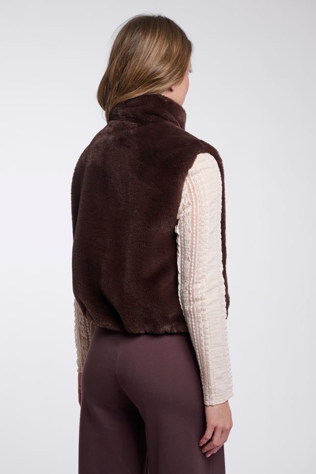 Rino & Pelle Gilet Nikki Coffee Roast Stretchshop.nl