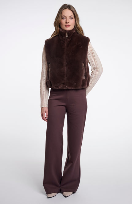 Rino & Pelle Gilet Nikki Coffee Roast Stretchshop.nl