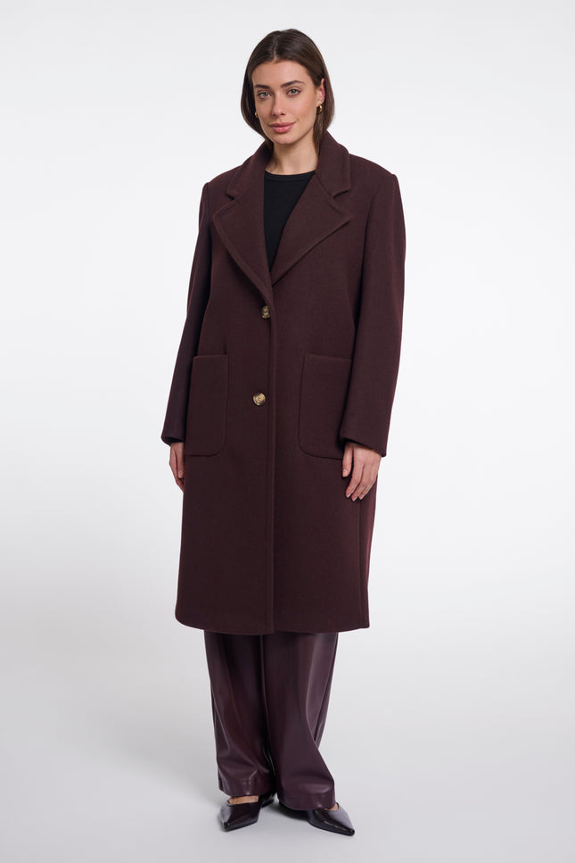 Rino & Pelle Coat Cecile Chocolate Bean Stretchshop.nl