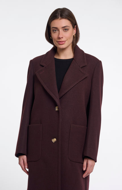 Rino & Pelle Coat Cecile Chocolate Bean Stretchshop.nl