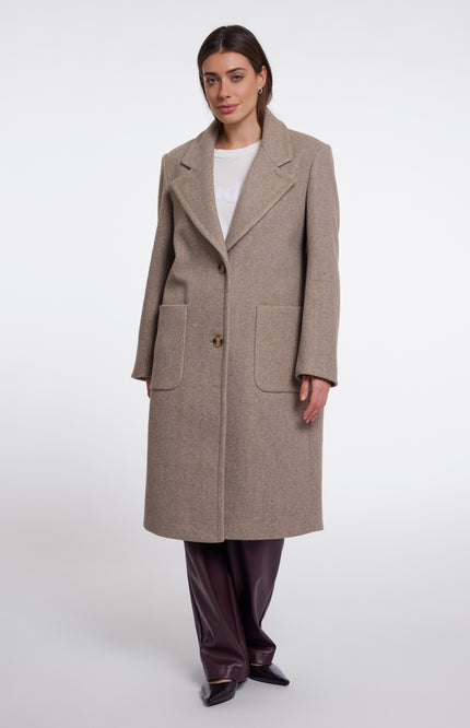 Rino & Pelle Coat Cecile Toffee Melange Stretchshop.nl