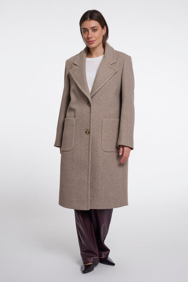 Rino & Pelle Coat Cecile Toffee Melange Stretchshop.nl