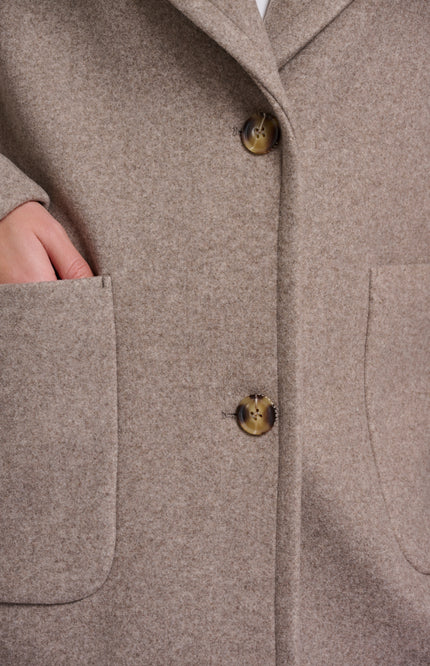 Rino & Pelle Coat Cecile Toffee Melange Stretchshop.nl