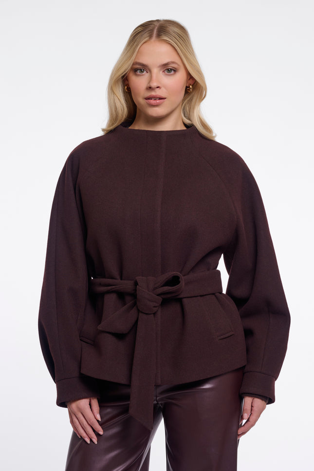 Rino & Pelle Jacket Cornelia Chocolate Bean Stretchshop.nl