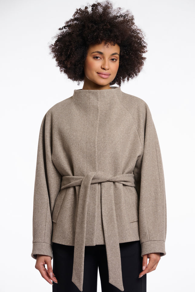Rino & Pelle Jacket Cornelia Toffee Melange Stretchshop.nl