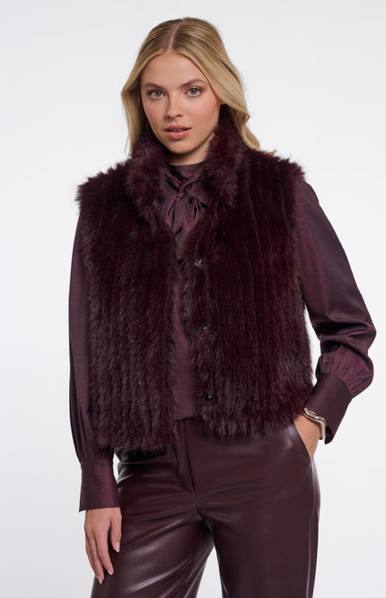 Rino & Pelle Gilet Dava Chocolate Bean Stretchshop.nl