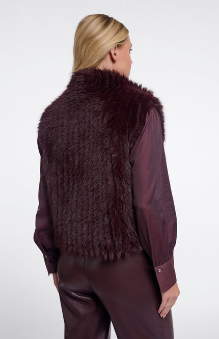 Rino & Pelle Gilet Dava Chocolate Bean Stretchshop.nl