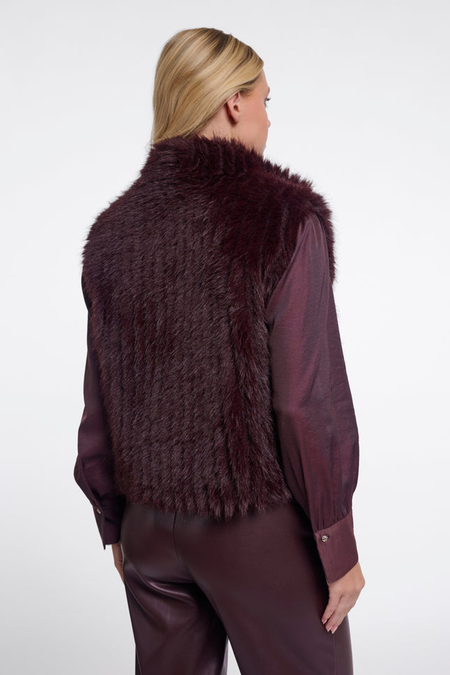 Rino & Pelle Gilet Dava Chocolate Bean Stretchshop.nl