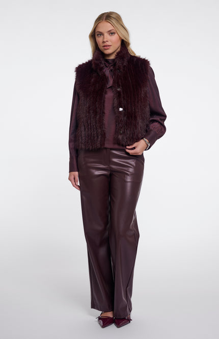 Rino & Pelle Gilet Dava Chocolate Bean Stretchshop.nl