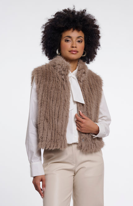 Rino & Pelle Gilet Dava Mocha Latte Stretchshop.nl