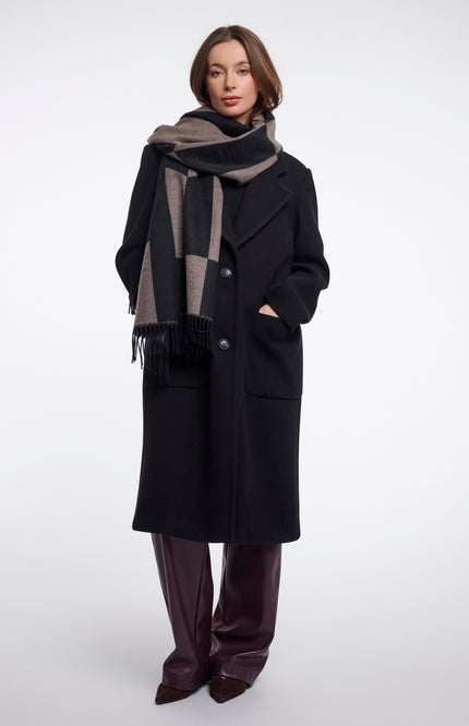 Rino & Pelle Sjaal Esen Toffee Black Stretchshop.nl
