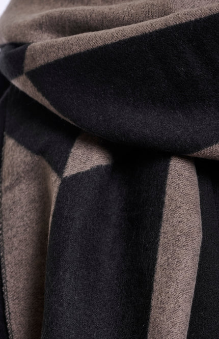 Rino & Pelle Sjaal Esen Toffee Black Stretchshop.nl